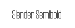 Slender Semibold字体