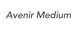 Avenir Medium Oblique字体