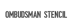 Ombudsman Stencil字体