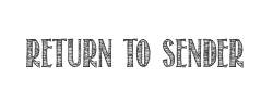 Return To Sender字体