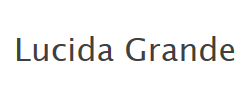 Lucida Grande字体