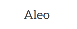 Aleo字体