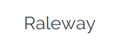 Raleway字体