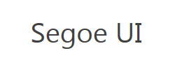 Segoe UI字体