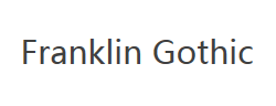 Franklin Gothic Book字体