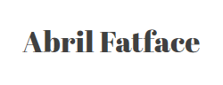 Abril Fatface字体