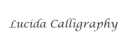 Lucida Calligraphy字体