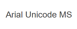 Arial Unicode MS字体