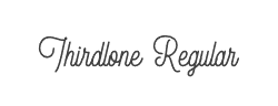 Thirdlone Regular字体