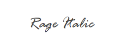 Rage Italic字体