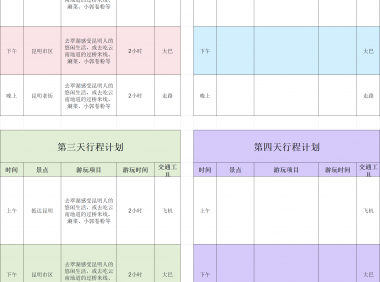 旅行必备！精选4款Excel旅游清单模板，从攻略到计划全涵盖