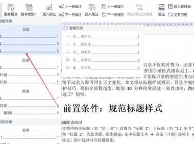从入门到精通!WPS多级标题设置+目录生成详细教程